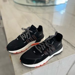 Adidas Nite Jogger shoes Men’s in black and orange in size US 9